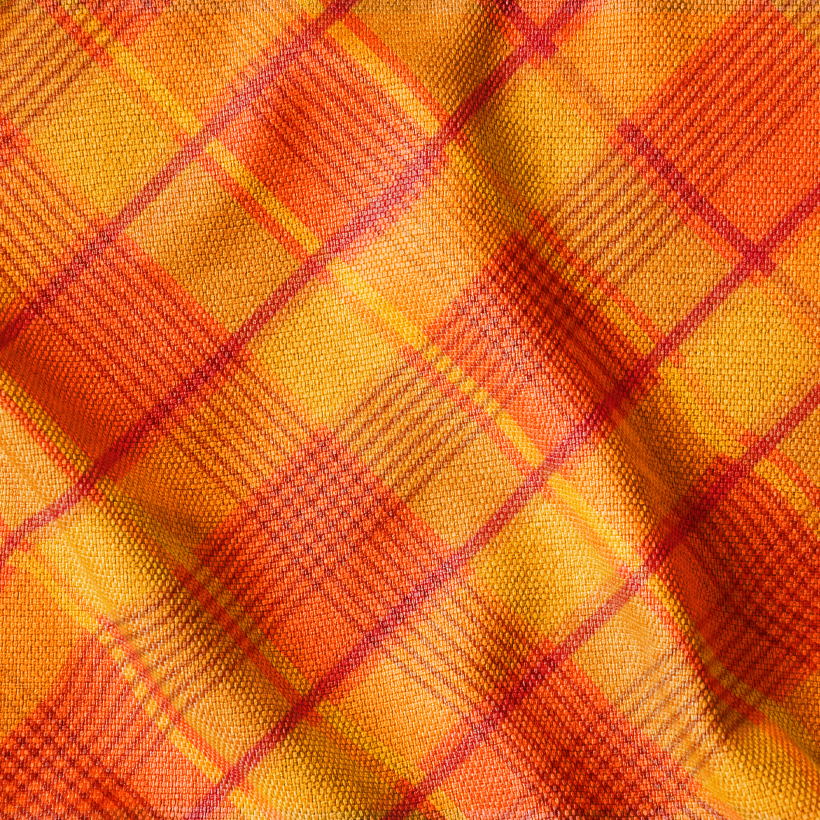 Image contexte Big’In tissus madras antillais orange et rouge