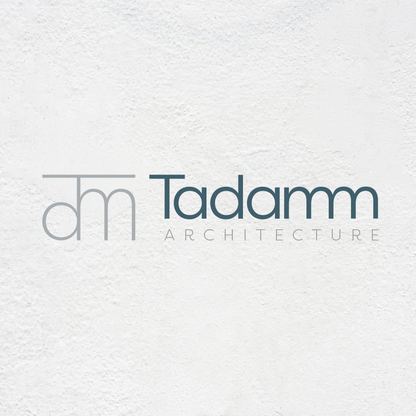 Logo Tadamm Architecture sur fond papier blanc