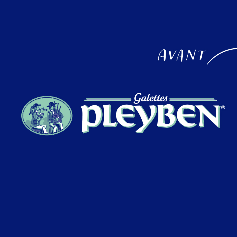Logo Pleyben avant sur fond bleu