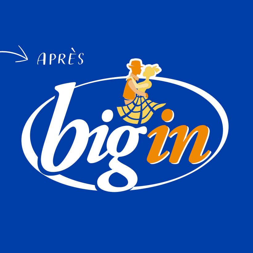Logo Big’In après, sur fond bleu